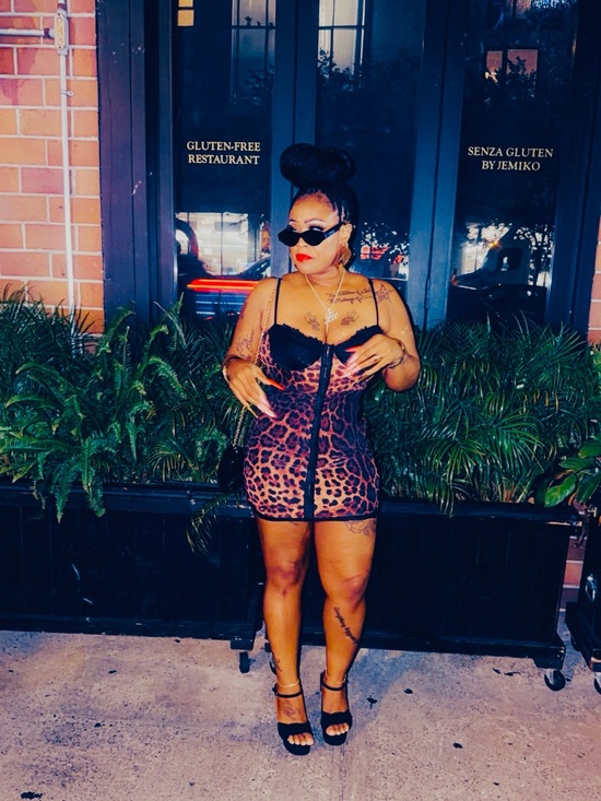 Fashion Nova Dresses & Skirts - Fashion Nova Leopard Print Mini Dress with Black Lace